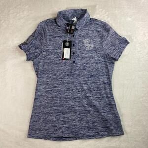 NWT Under‎ Armour HeatGear Golf Polo Women's Small Valero Texas Open Navy